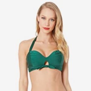 Unique Vintage 1950s Style Green Swim Halter